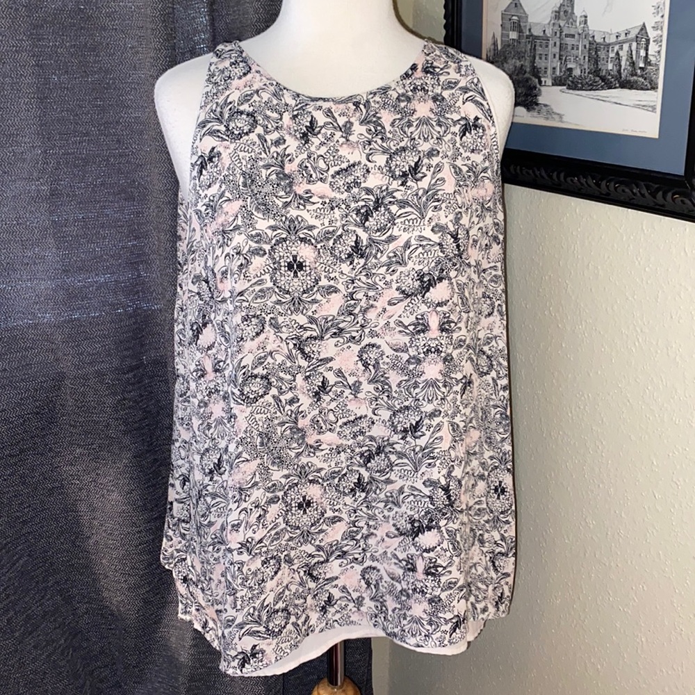 Women’s Jasmine & Juliana Blue Pink Blouse Tank XL